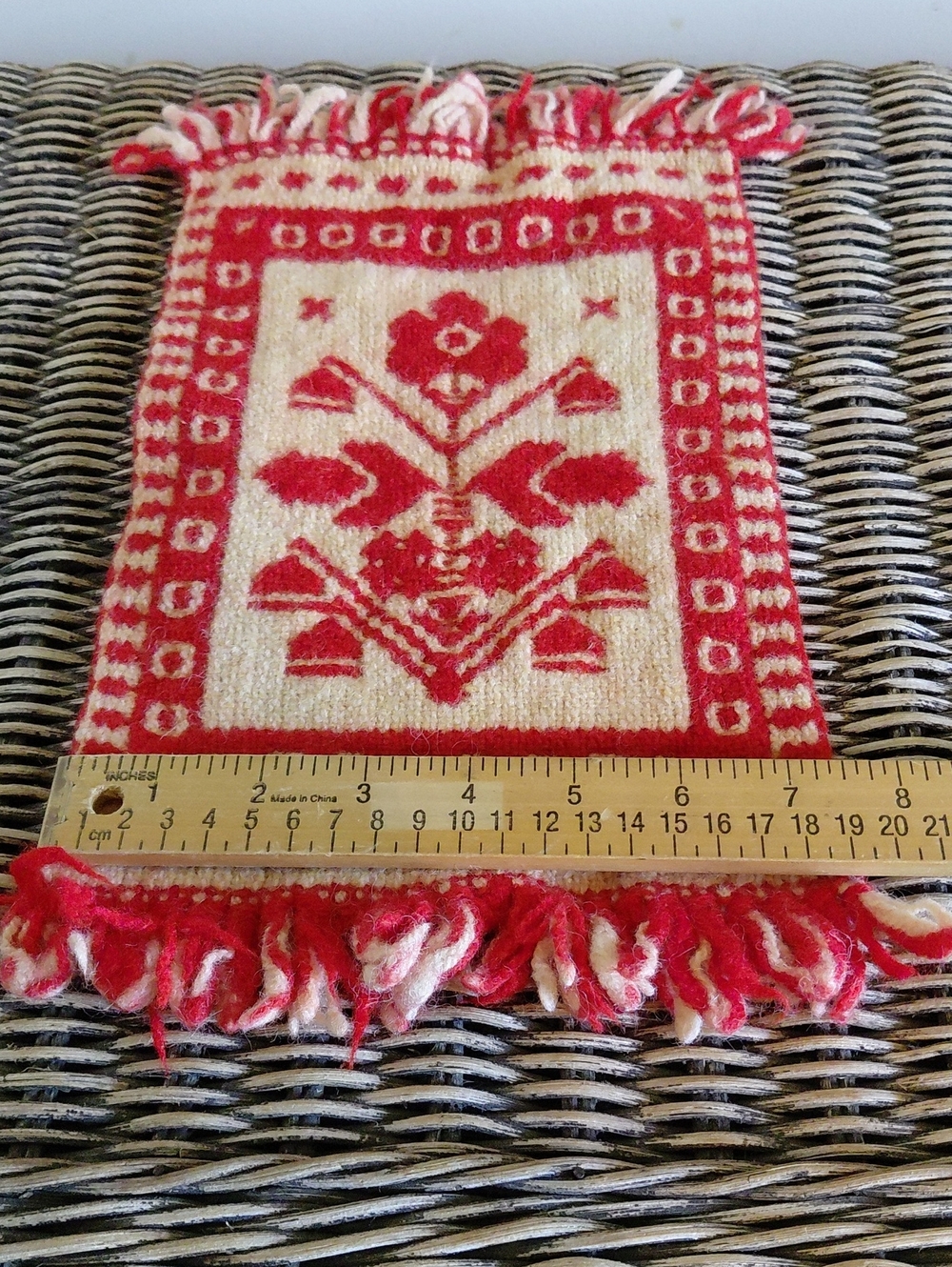 Vintage Handmade Mini Rug - Picture 5 of 8